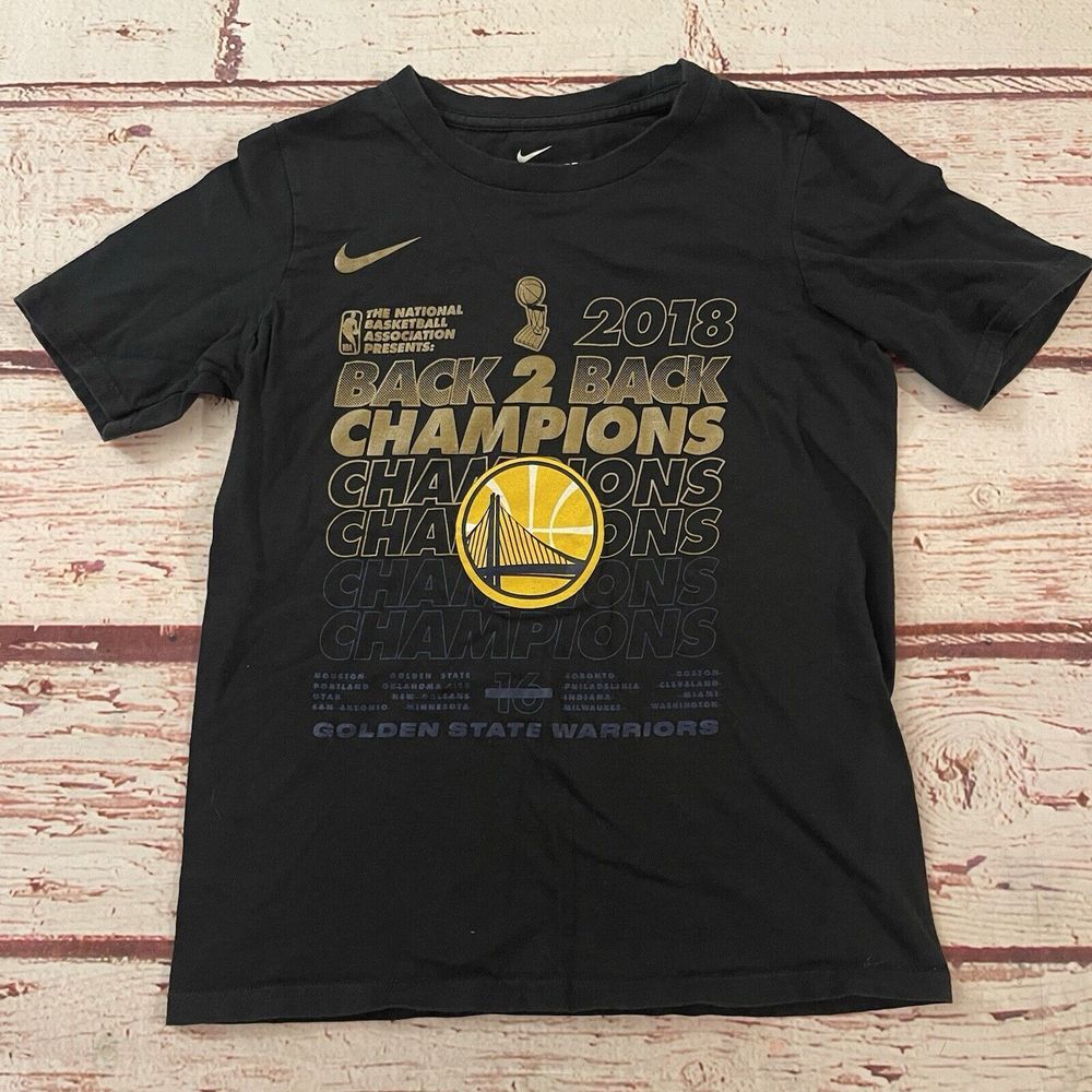 Nike‎ Golden State Warriors Boys Size Small 2018 NBA Finals Champion Locker Room